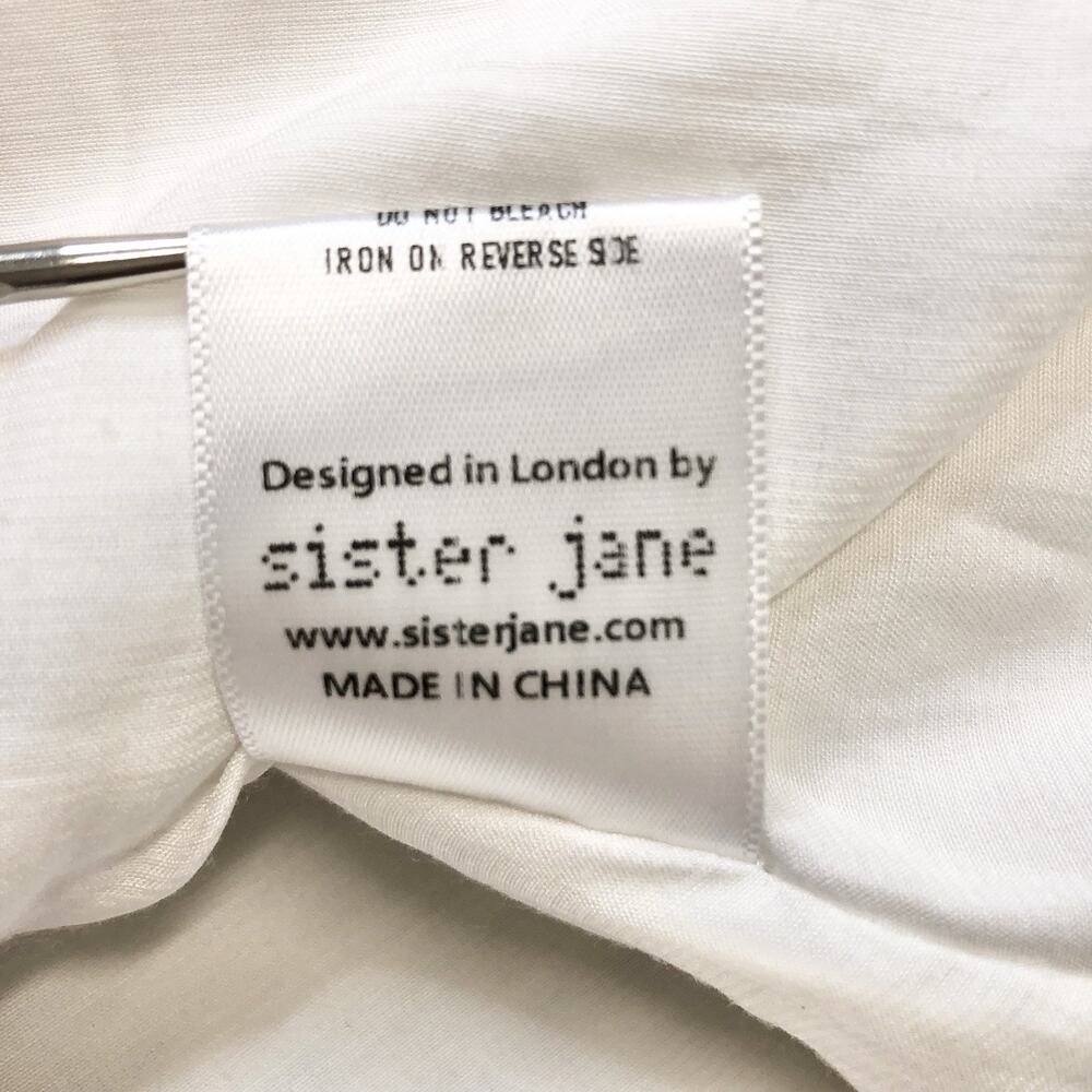 Sister Jane White Dress A Line Size Small Dream Back Bow Open Back Wedding - Picture 6 of 11